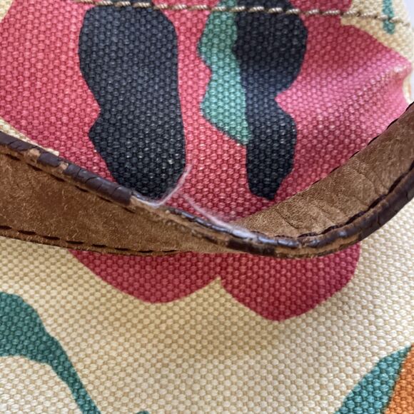 FOSSIL Colorful Floral Tote Purse Boho Country Zippered Closure - Picture 11 of 11